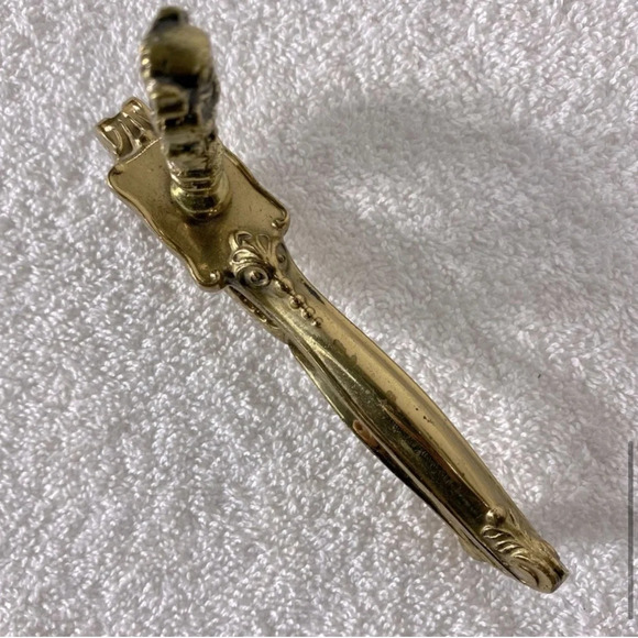 Antique England Brass Nutcracker With Standing Gargoyle - Picture 9 of 15